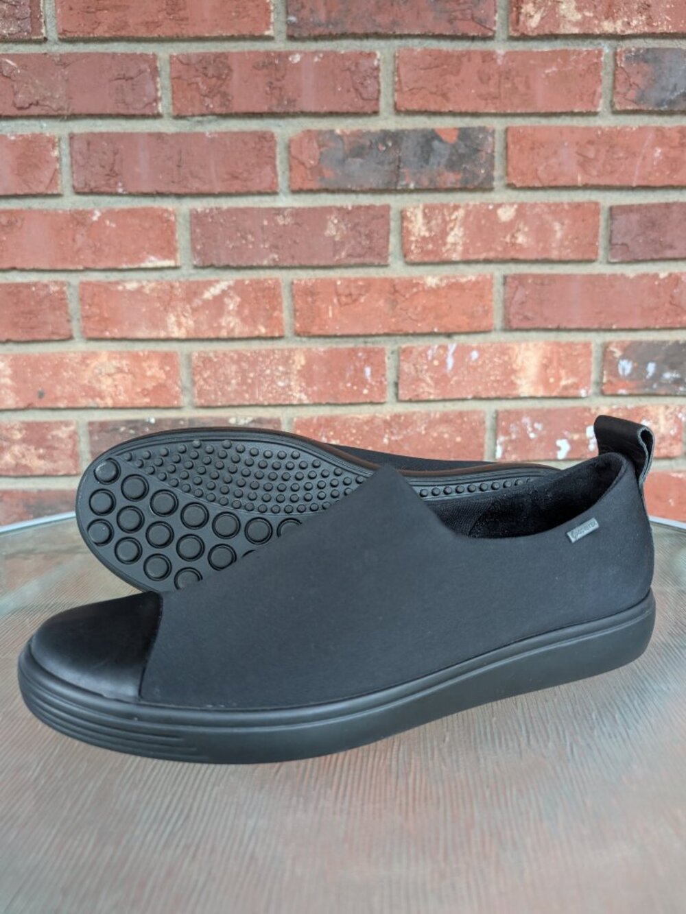 Women's Ecco Soft 7 GTX GoreTex Black Slip On Shoes Size 10